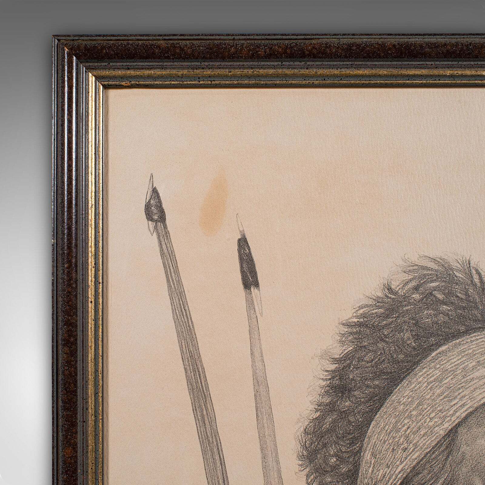 Vintage Aboriginal Man Portrait, Indigenous Australian Framed Art Print, Picture photo vinterior