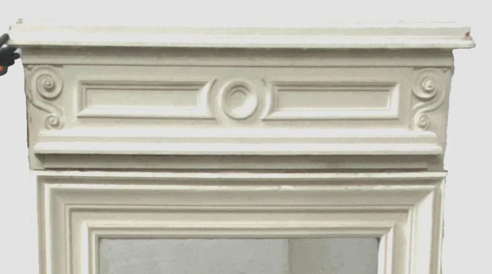 Louis XVI Style Trumeau Mirror In Wood And Patinated Stucco 19th Century photo furniture