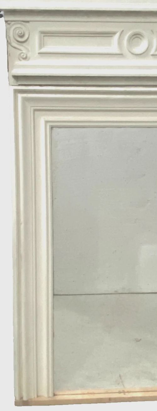 Louis XVI Style Trumeau Mirror In Wood And Patinated Stucco 19th Century photo Home Decor