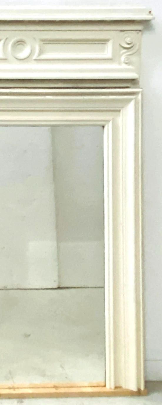 Louis XVI Style Trumeau Mirror In Wood And Patinated Stucco 19th Century photo 618.75