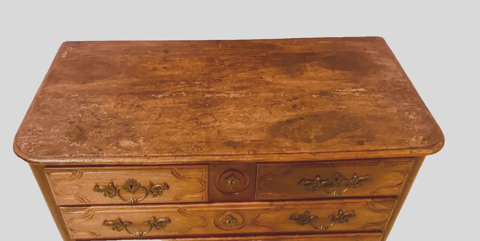 Louis XIV Solid Cherry Dresser 18th Century photo for sale