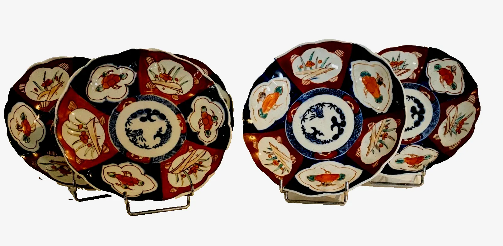 Imari Porcelain Set Of Six Plates Decorated 19th Century photo 247.5
