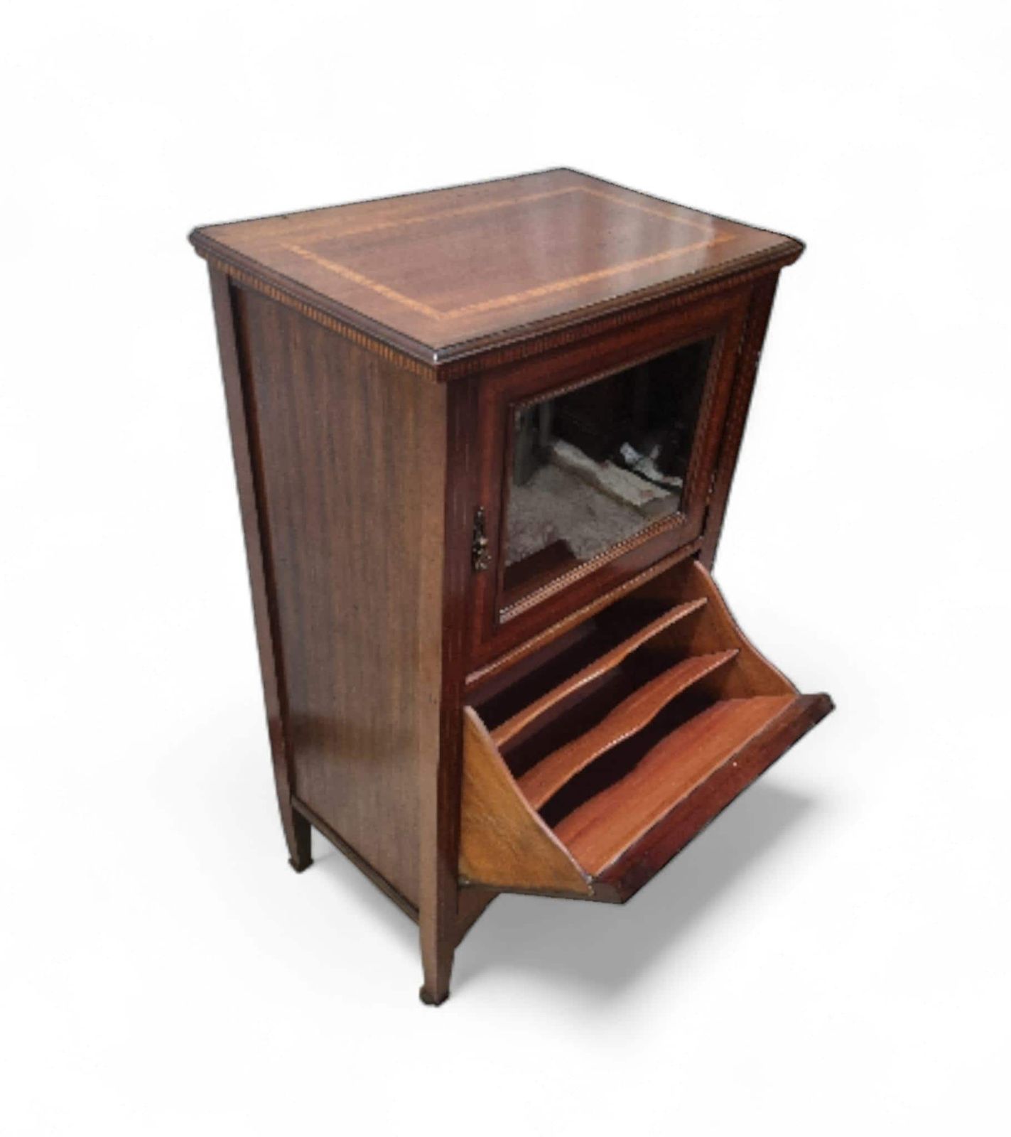 Vintage Mahogany Music Cabinet / Small Display & Storage Cabinet C.1920 photo furniture