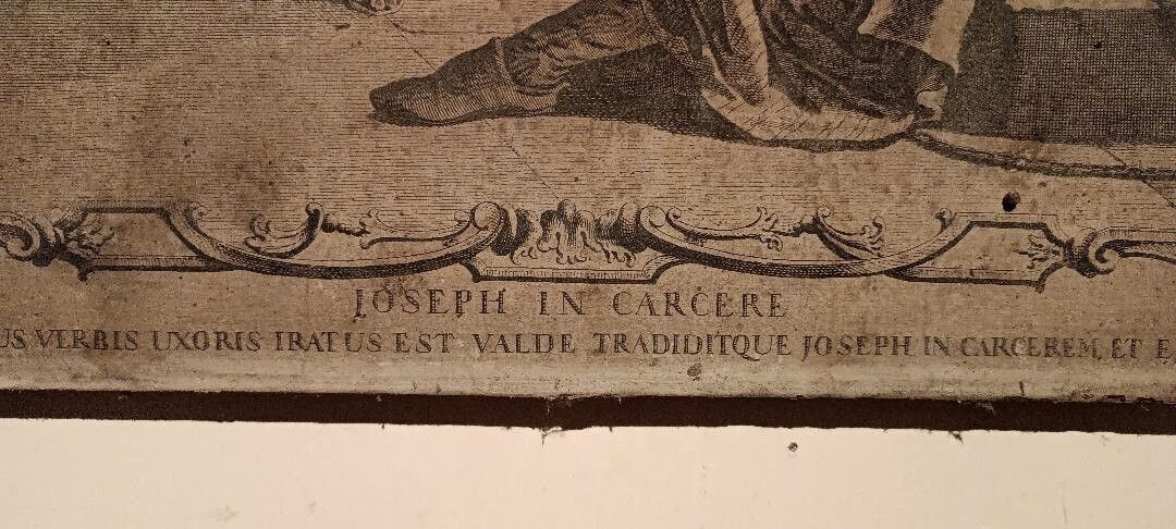 Antique Engraving Giovanni Volpato   'Joseph In Carcere', 1768 photo buy