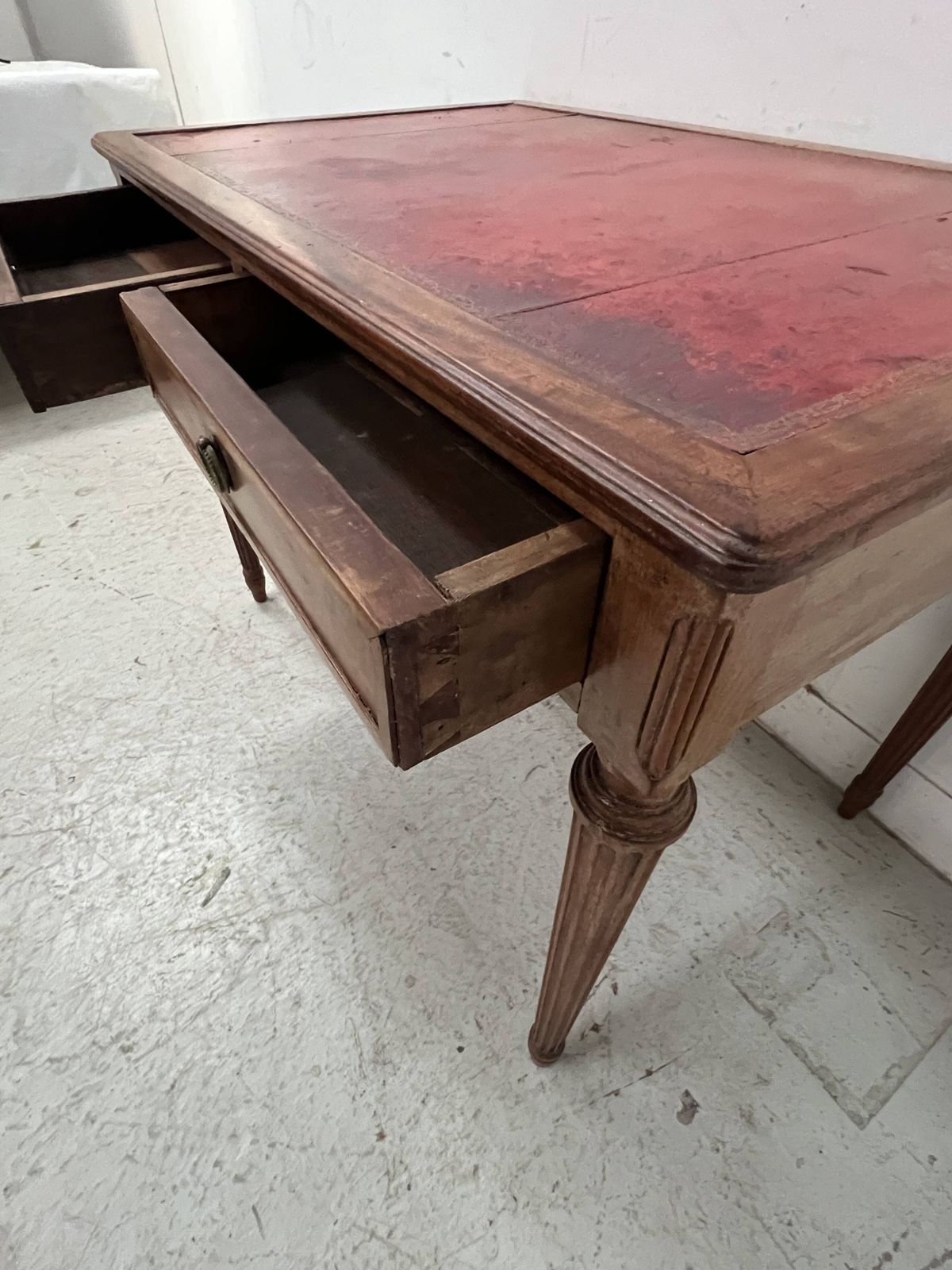 Louis XVI Style Desk In Stained Beech, 20th Century. photo furniture