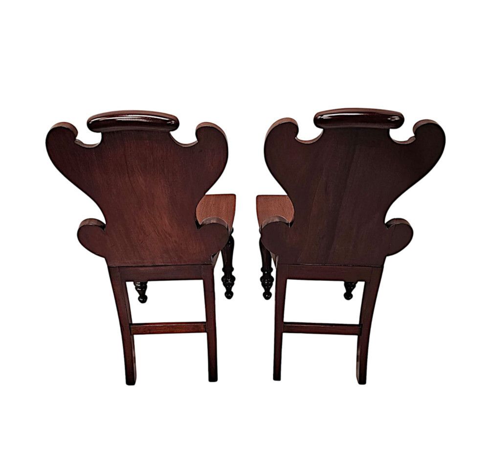 5636.42 A Very Rare And Fine 19th Century Irish Set Of Four Hall Chairs photo