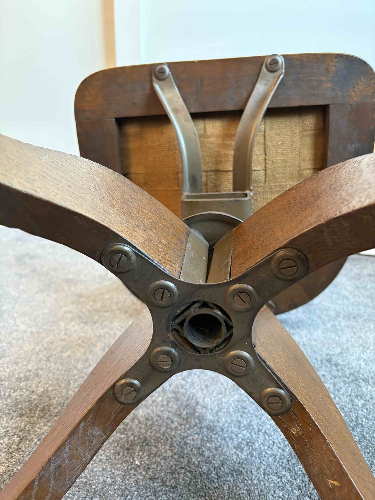 Art Deco  Hillcrest Oak Office Or Occasional Chair photo vinterior