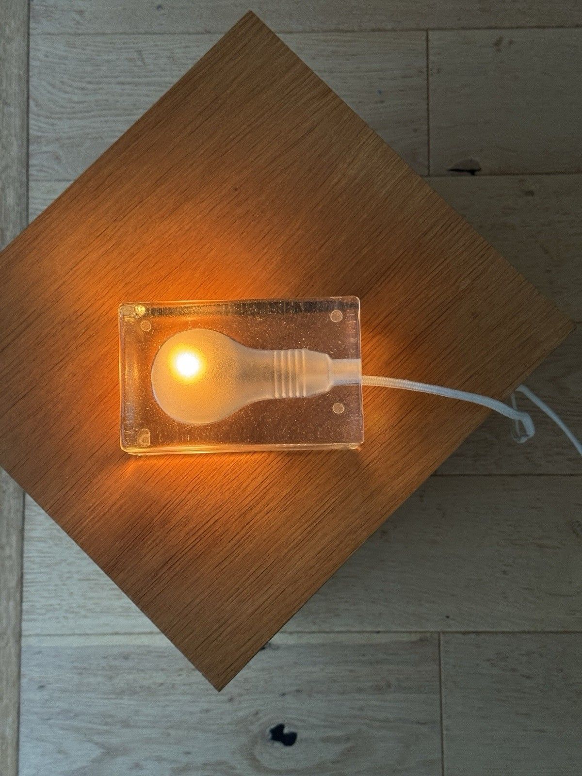 150.0 Genuine Design House Stockholm Block Lamp With White Cord Harri Koskinen Moma photo