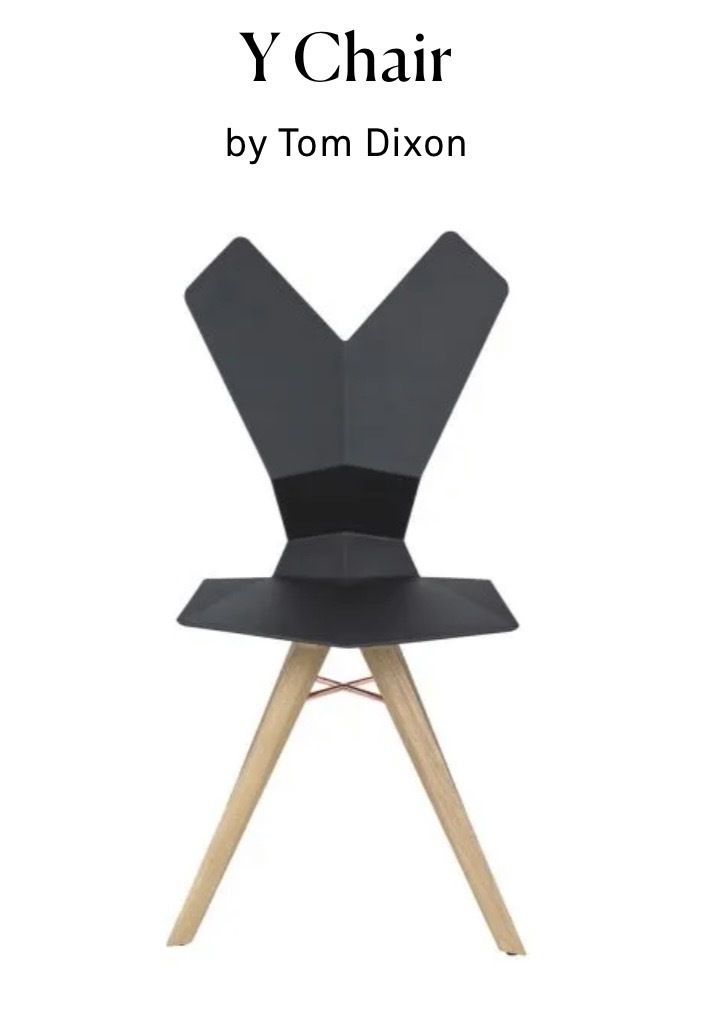 Pair Of Tom Dixon Y Chairs – Black – Contemporary Designer Dining Chair photo furniture