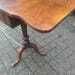 595.0 Quality Antique Mahogany Lamp Table Vintage Standard Lamp Side With Drop Leaves Drawer Tripod Base Traditional Vintage Free Hand Delivery photo