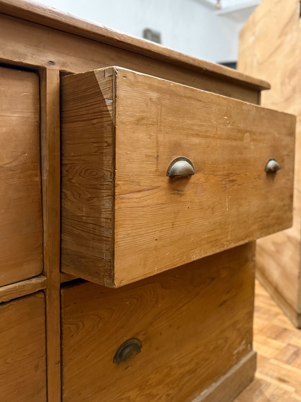 Large Victorian Pine Bank Of Drawers / Haberdashery photo Furniture