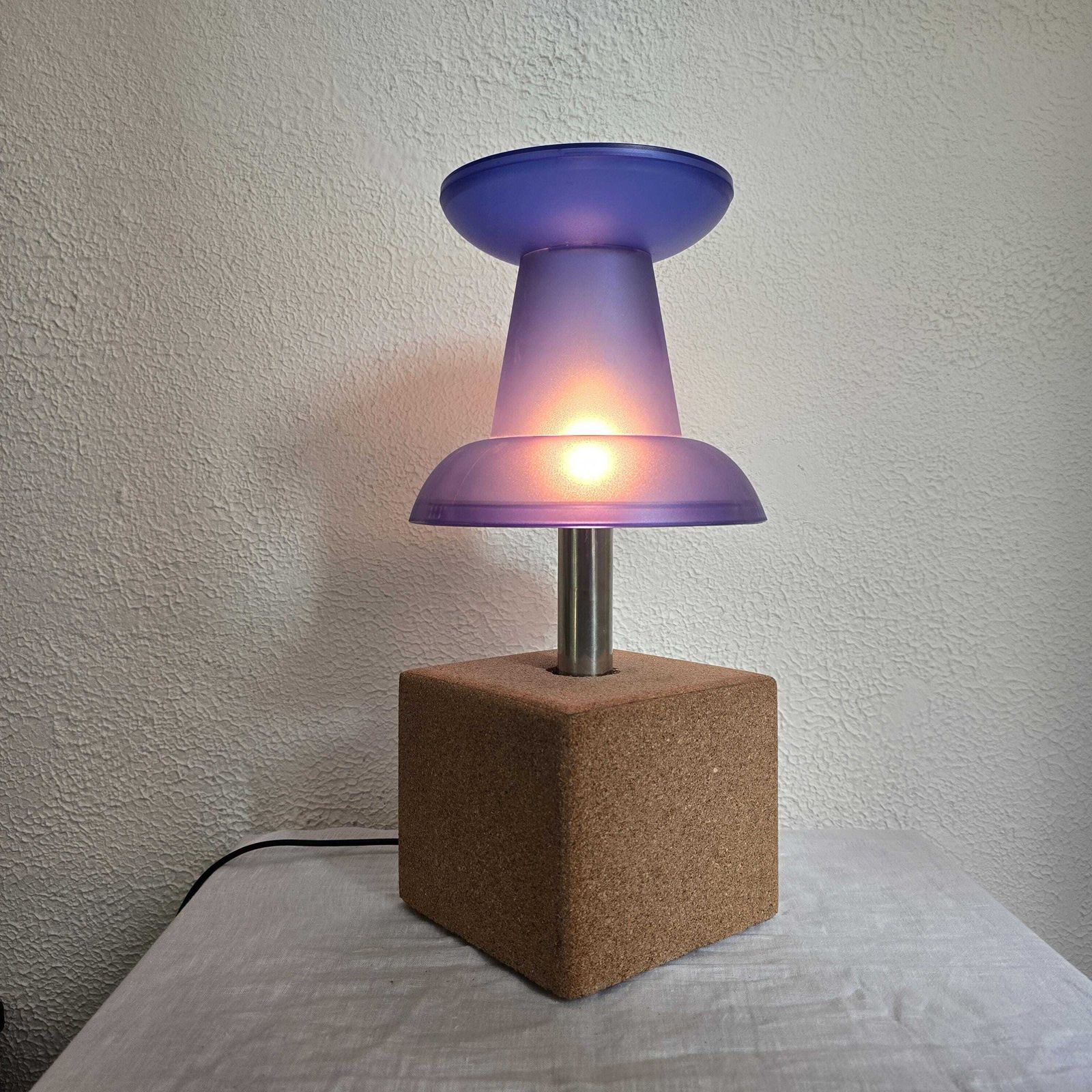 Delightful Vintage Pop Art Lamp Pushpin. Plastic/Cork. Justin Cheung For Visual Gramn. photo buy