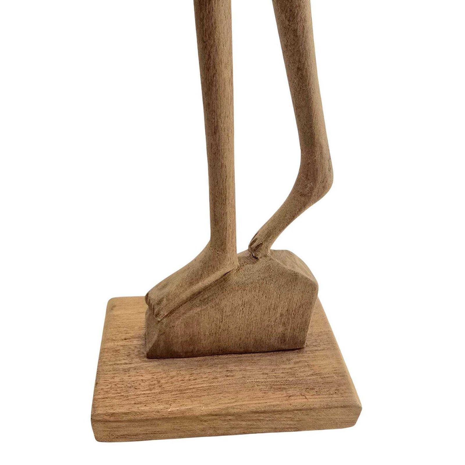 Vintage Houten Afrikaans Gesneden Figuur Van Een Vrouw Met Een Kruik Op Haar Hoofd, 55 Cm photo 131.0