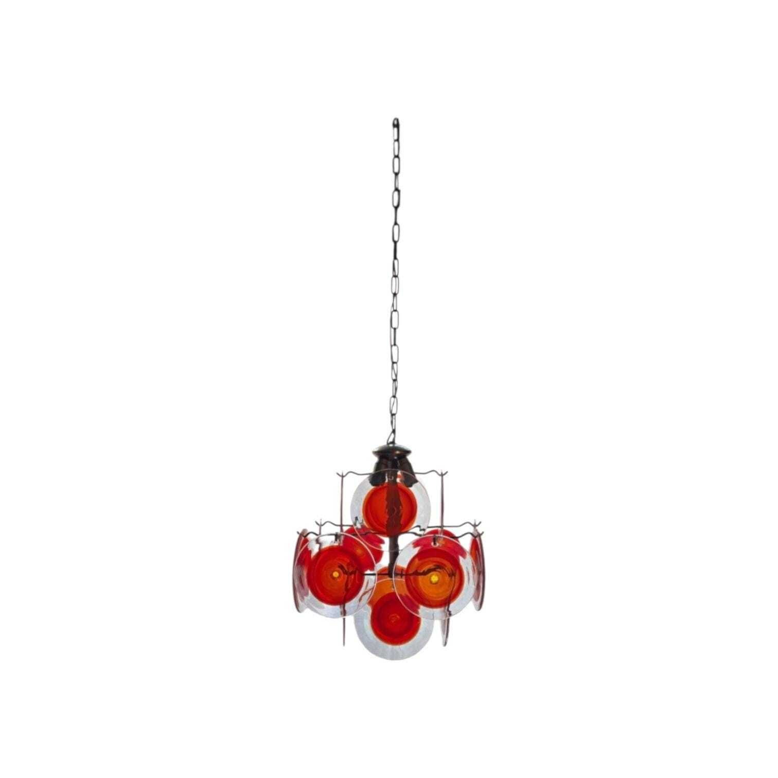 Vintage Mid Century Modern Murano Glass Chandelier Designed By Gino Vistosi In The 1960s. photo Lighting