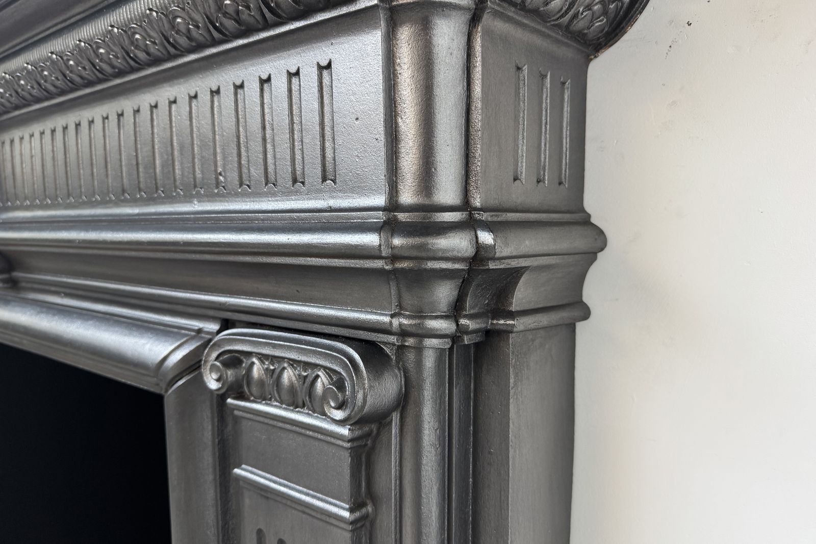 Large Antique Late Victorian Cast Iron Fireplace Surround photo buy