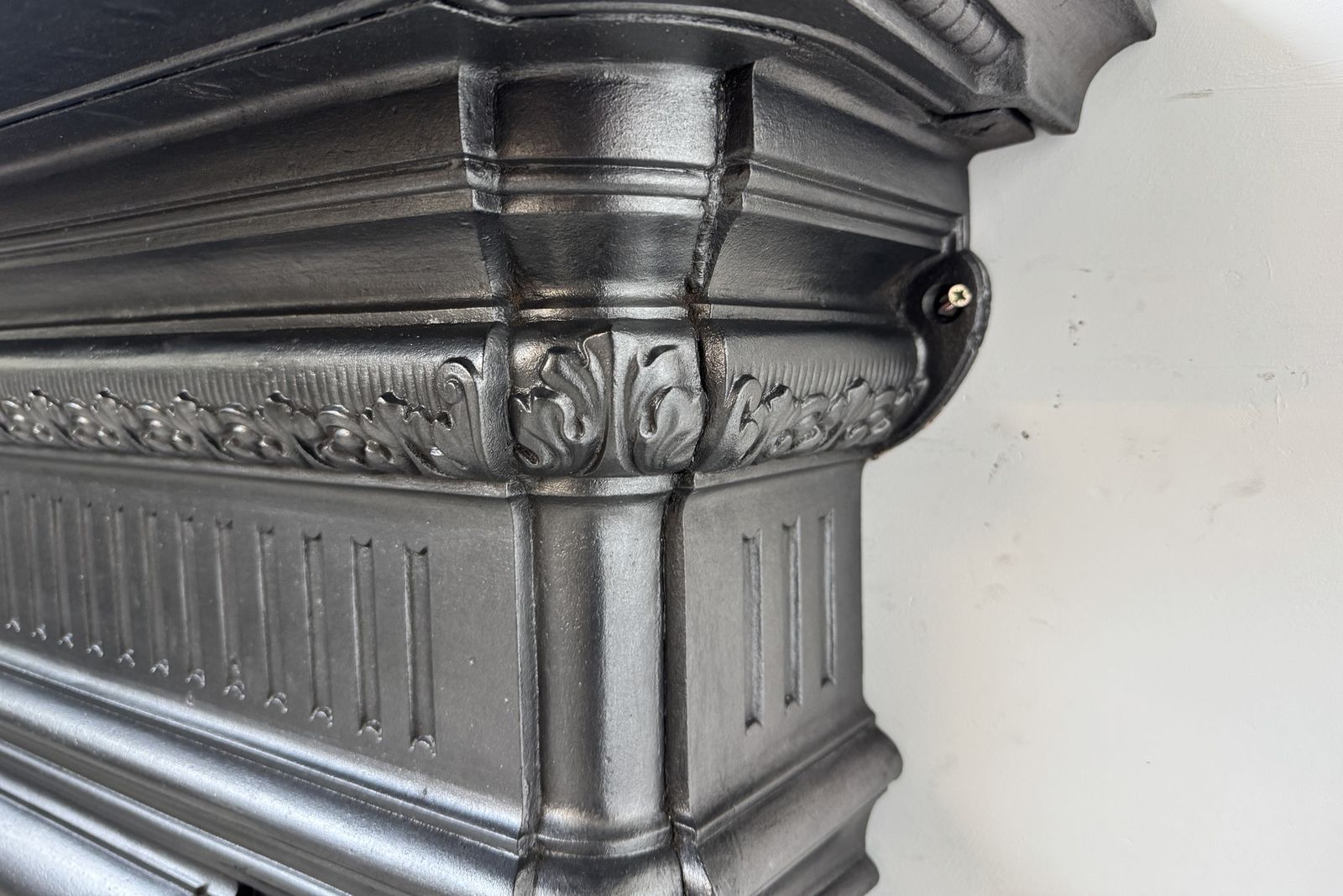 Large Antique Late Victorian Cast Iron Fireplace Surround photo vintage