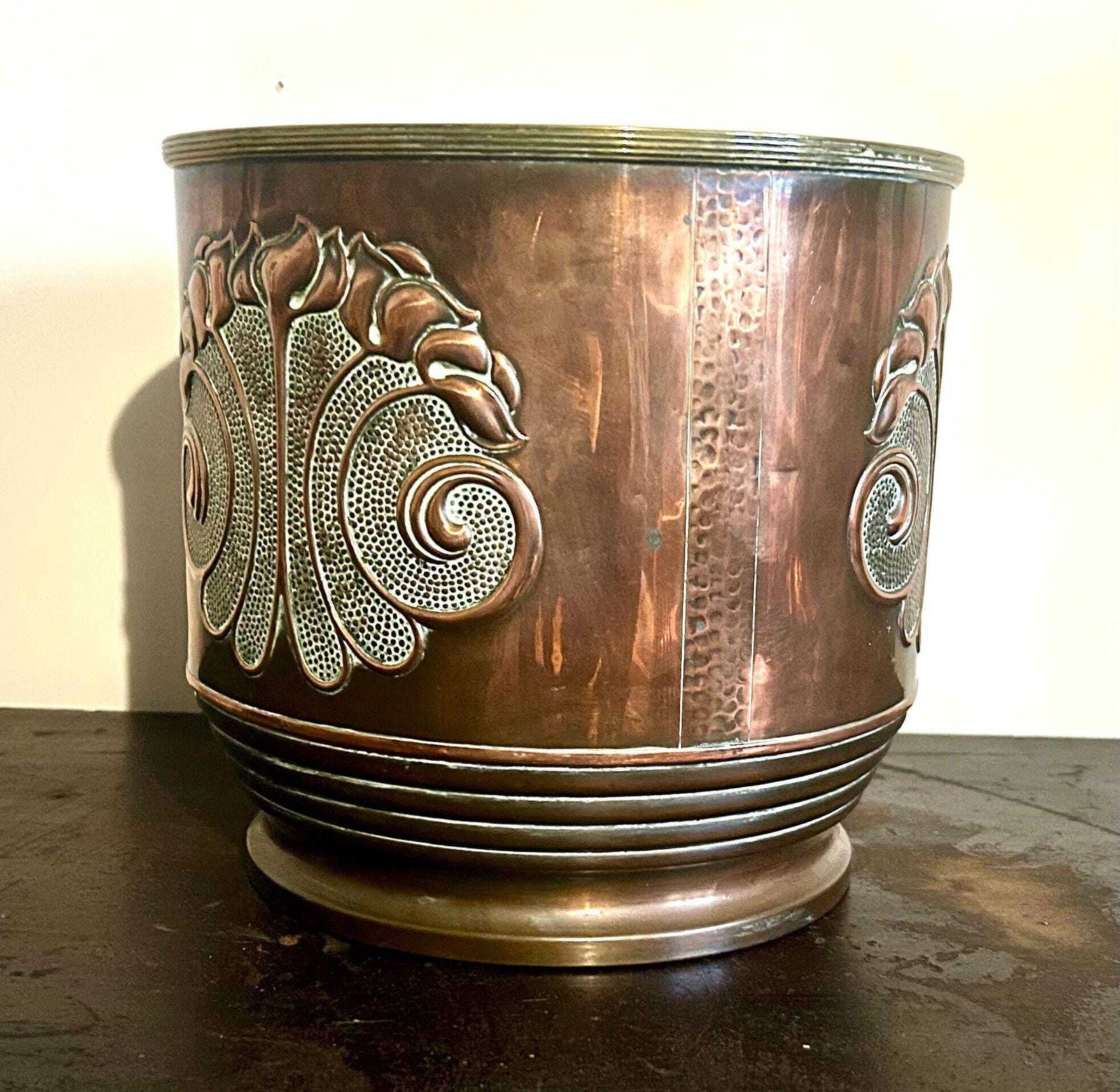 Beldray Arts And Crafts Antique Jardinière Planter Pot Plant Copper Box Industrial Antique Vintage Victorian Stand Holder photo 120.0