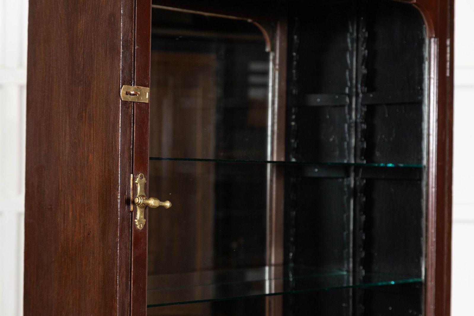 English 19thc Mahogany Glazed Chemist Cabinet photo vintage