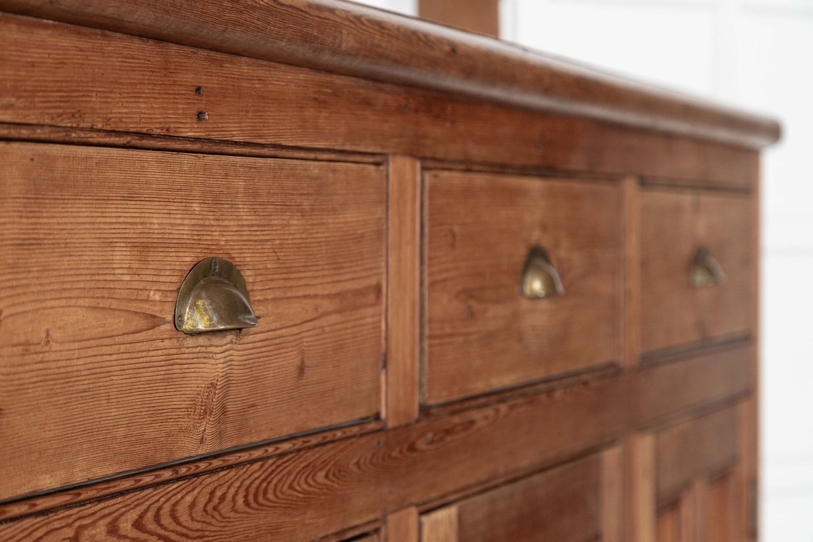 photo for sale Large 19thc English Pine Waterfall Dresser