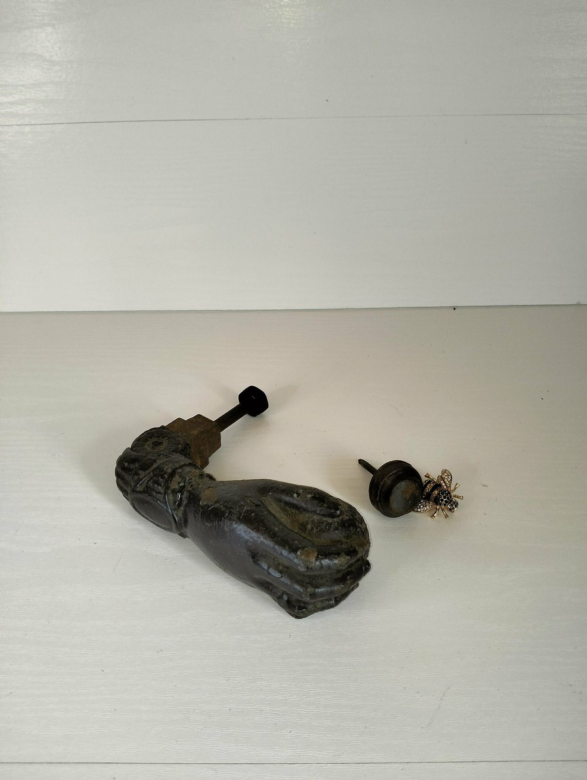Antique Cast Iron Door Knocker, French Door Furniture, Hand Of Fatima, French Architectural Hardware Salvage photo furniture