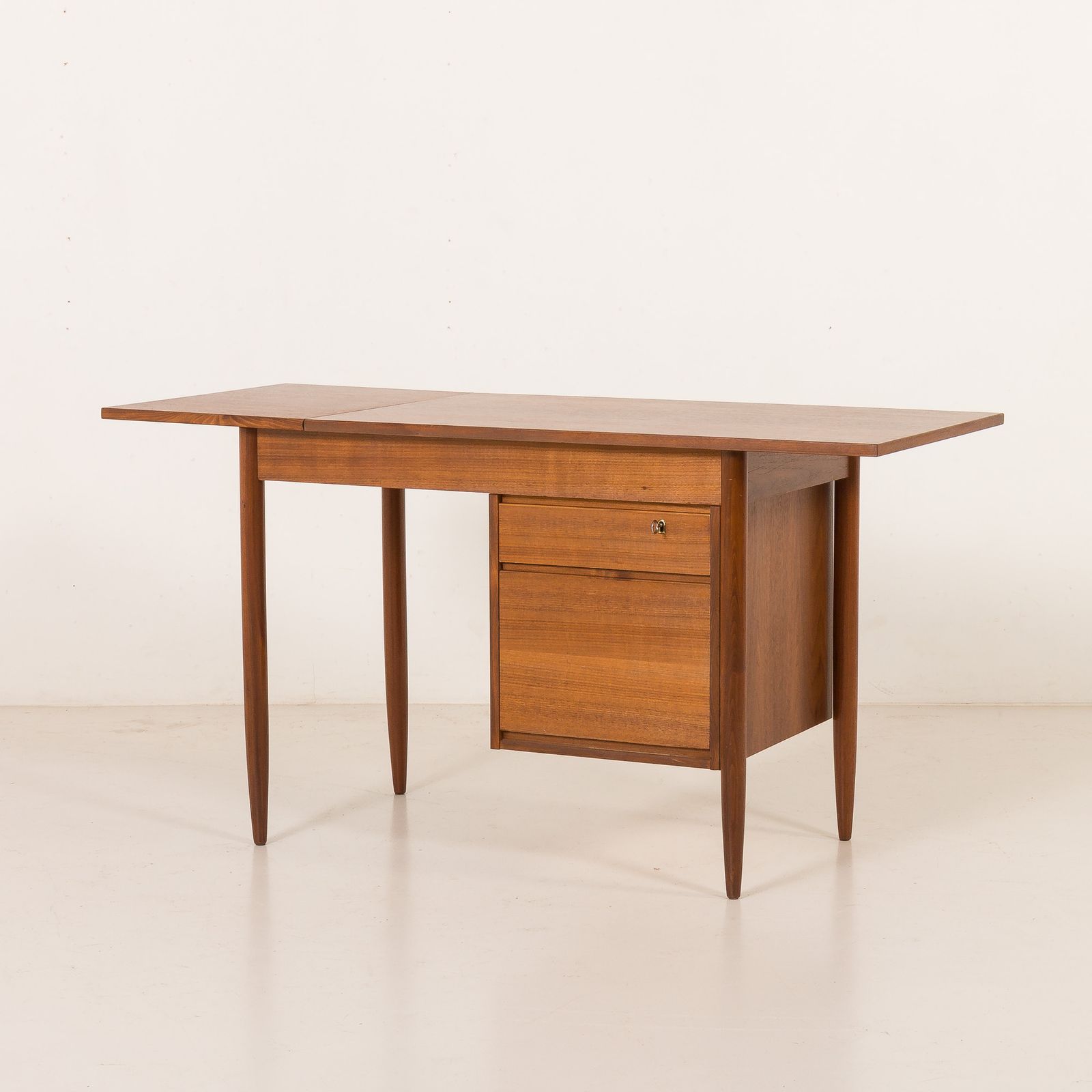 Scandinavian Mid Century Teak Desk With Extension By Austvoll Møbelfabrikk, Norway 1960s photo furniture