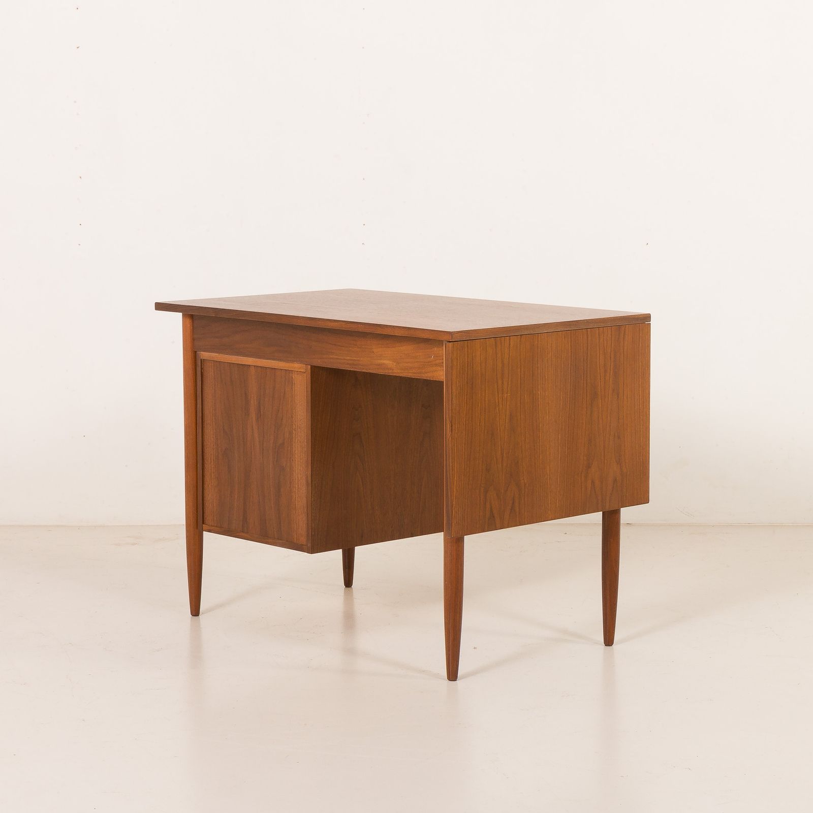 Scandinavian Mid Century Teak Desk With Extension By Austvoll Møbelfabrikk, Norway 1960s photo vintage