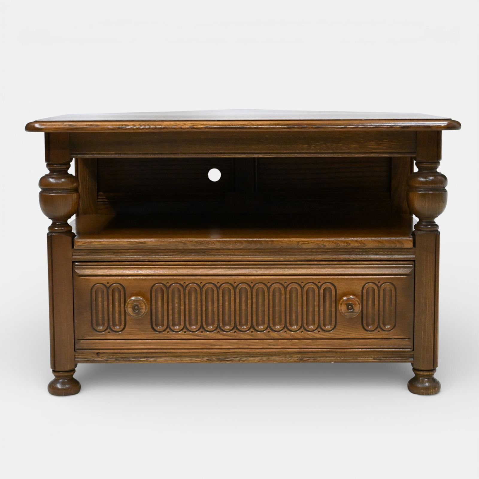photo vinterior Ercol Corner Tv Stand Video Cabinet Golden Dawn Corner Flap Free Uk Delivery*