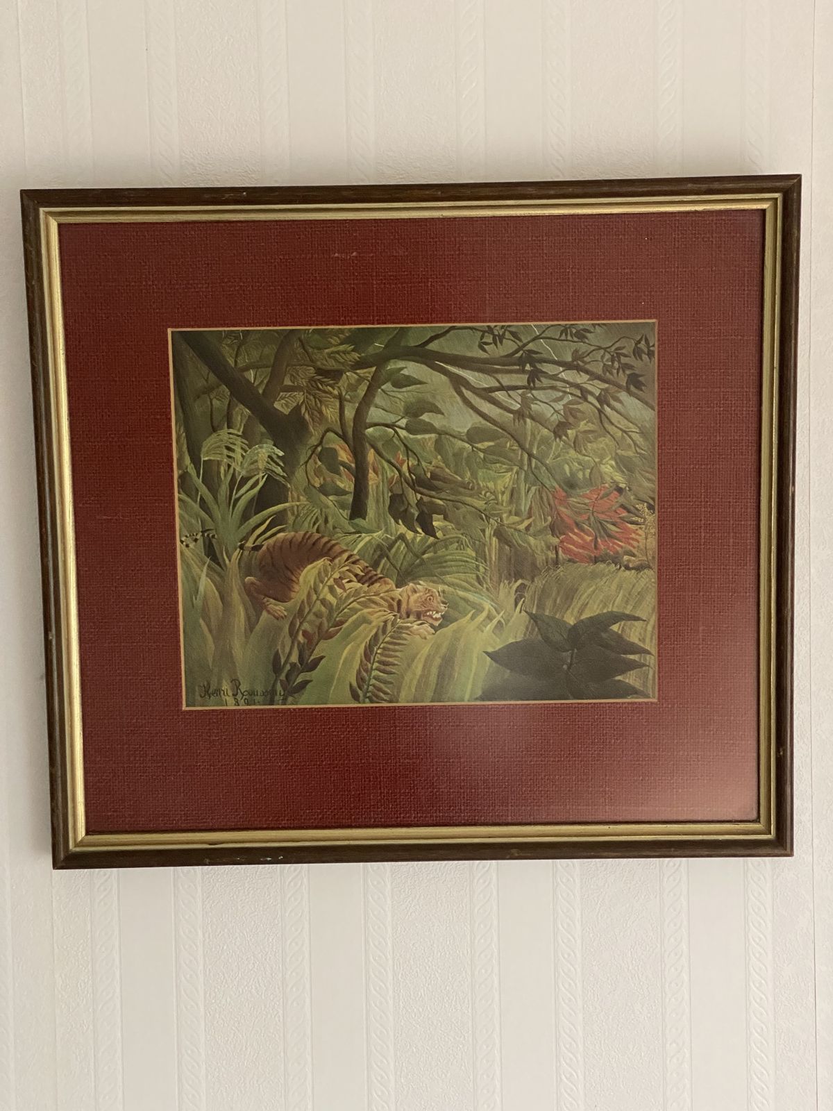 Vintage Henri Rousseau 1960s Print From Art Gallery photo for sale