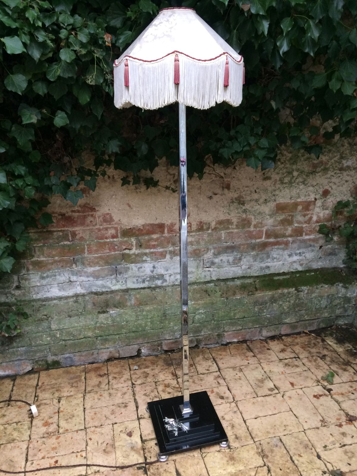 Art Deco Chrome Floor Lamp, 1940s photo furniture