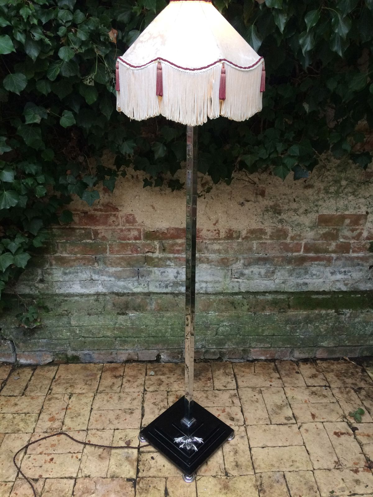 Art Deco Chrome Floor Lamp, 1940s
