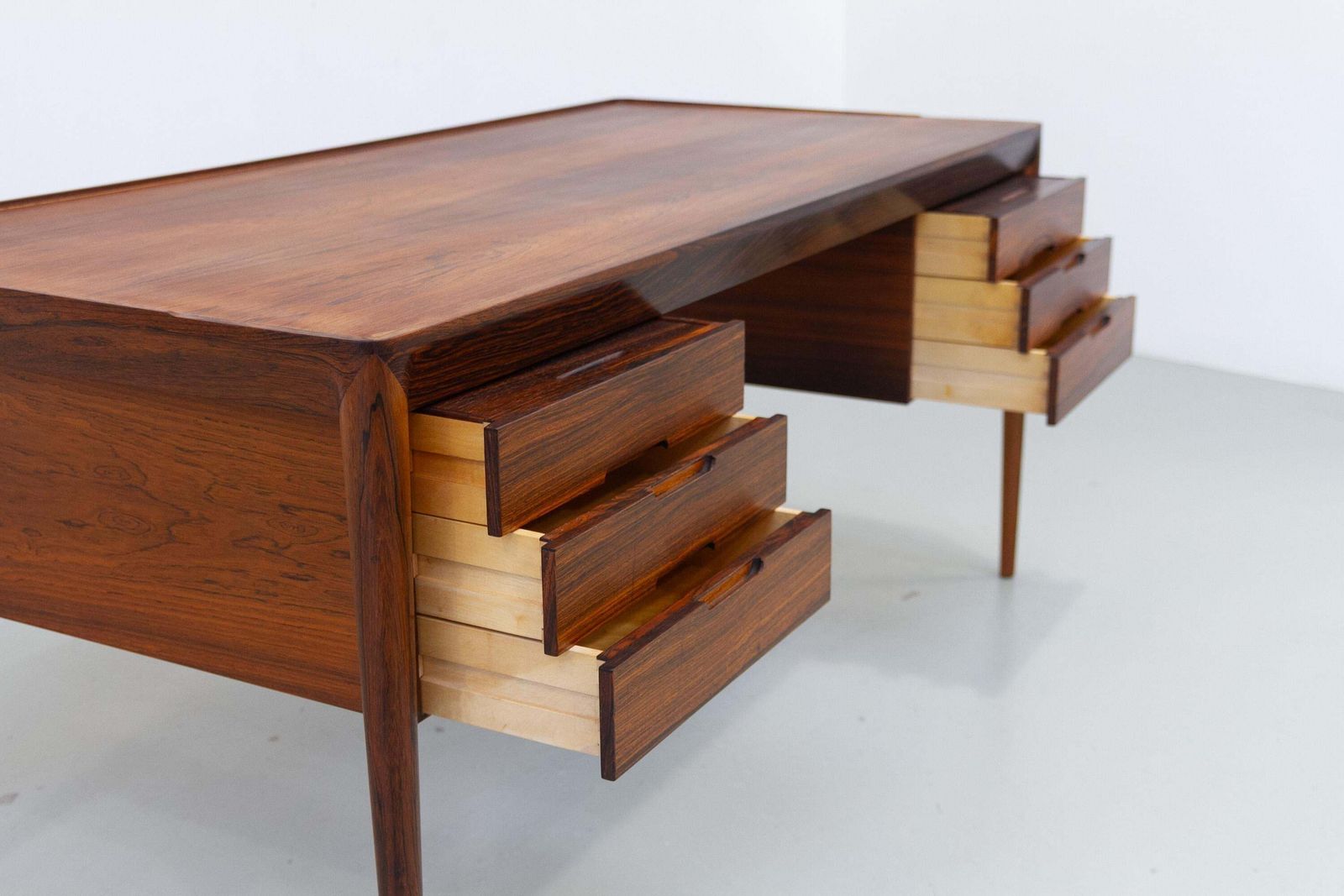 Vintage Danish Rosewood Desk By Erik Riisager Hansen, 1950s. photo vintage