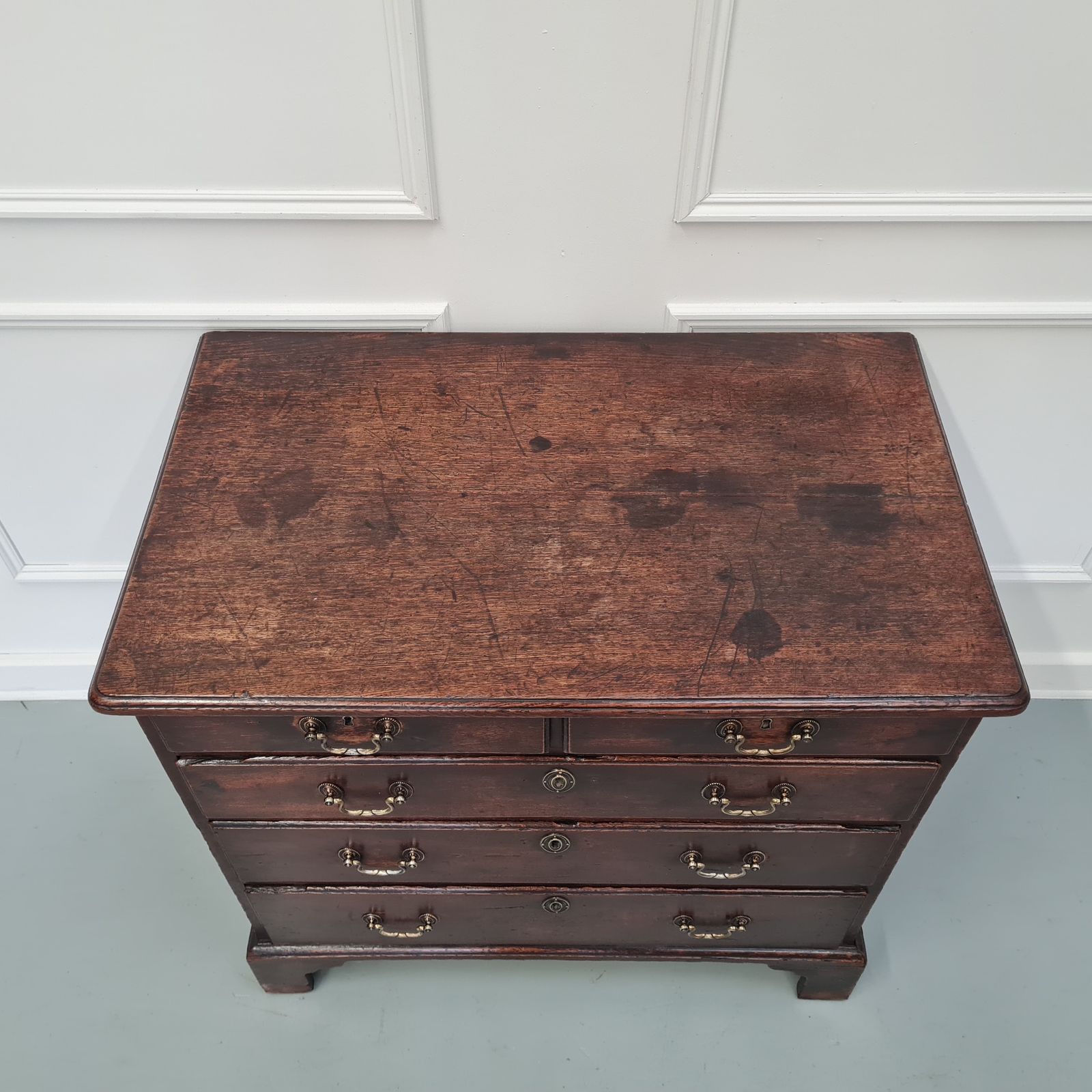 Rare Small Oak Georgian Chest Of Drawers C1760 Free Delivery Eng/Wales photo 950.0