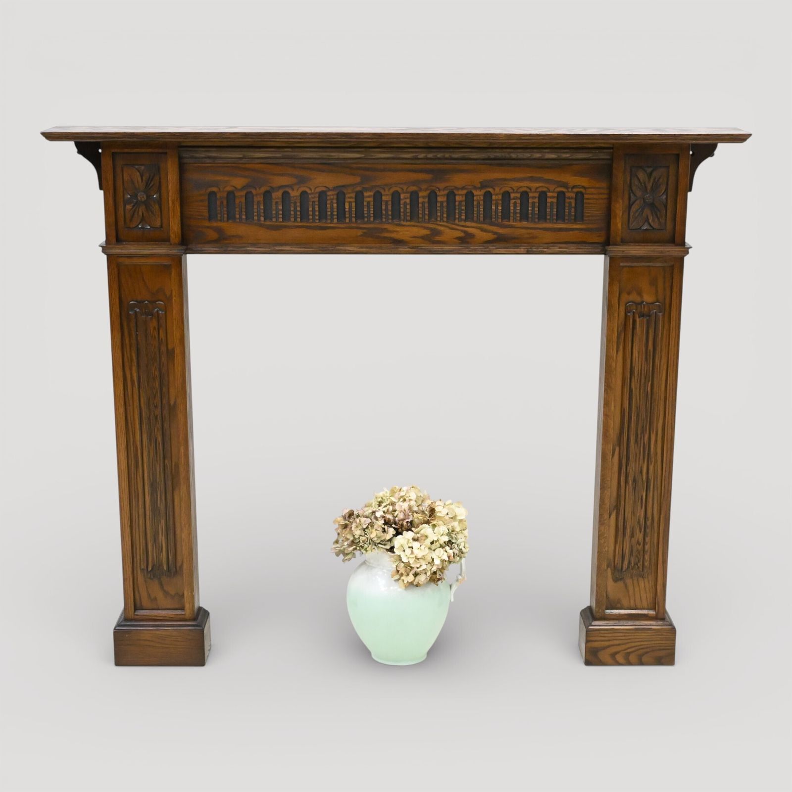 Old Charm Fire Surround Mantle Piece Solid Oak Finish Model 2294 Free Delivery*