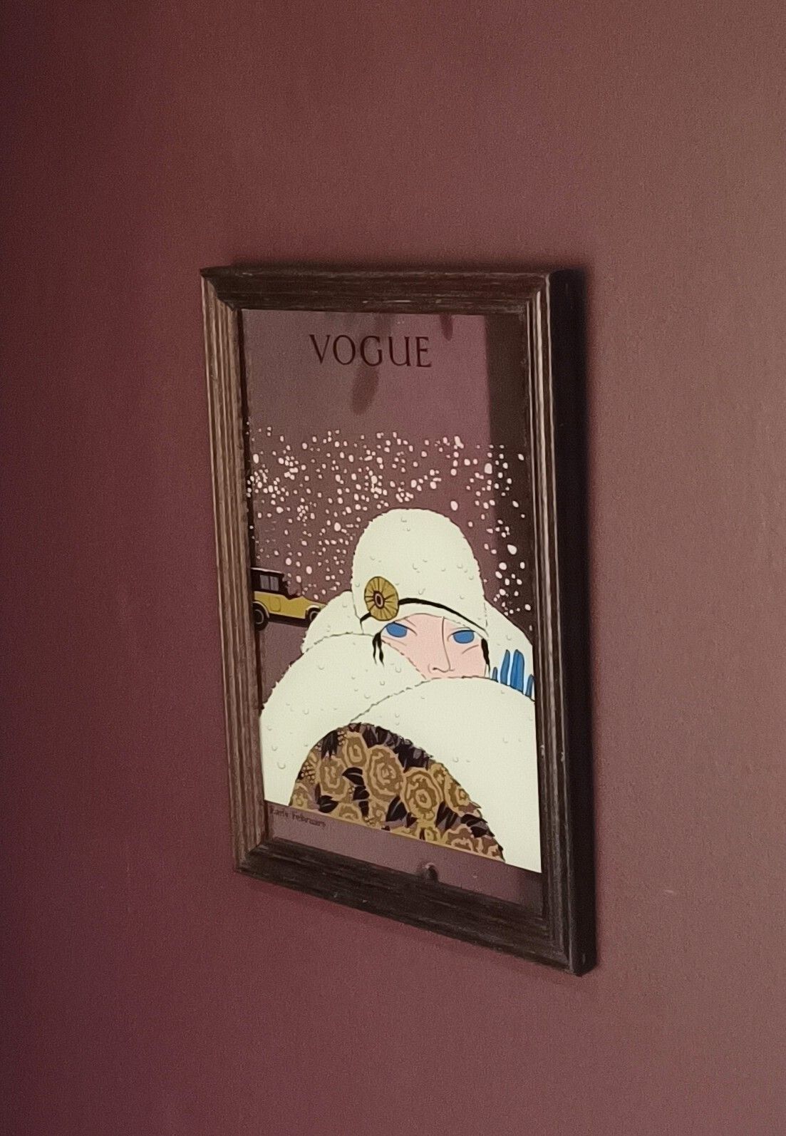 1970 Vogue Picture Mirror Lady In Snow February 1919.