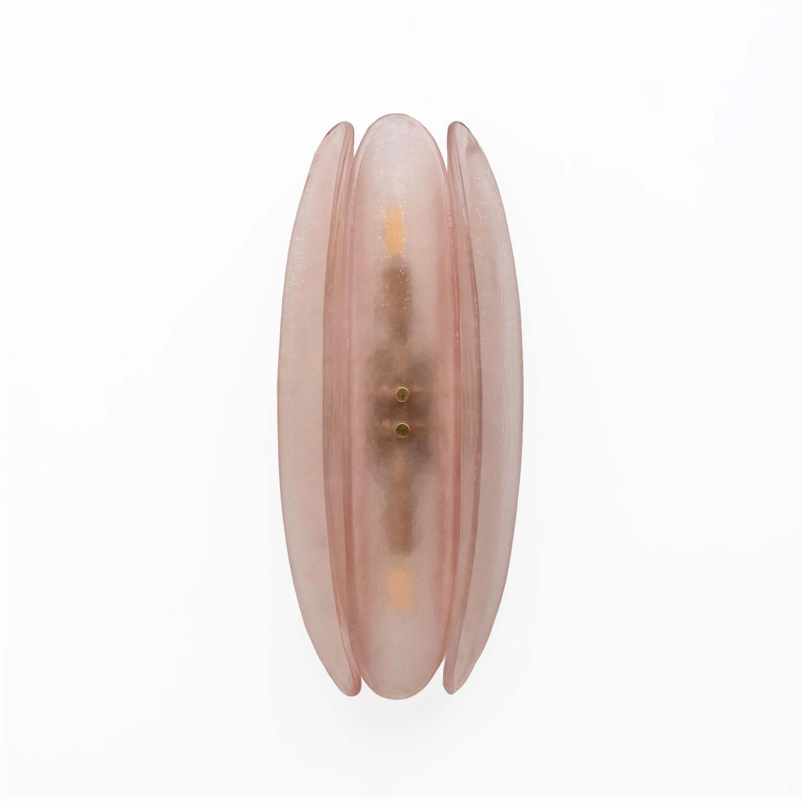 Pair Of Fontana Arte Style Mid Century Modern Pink Murano Glass Sconces photo furniture