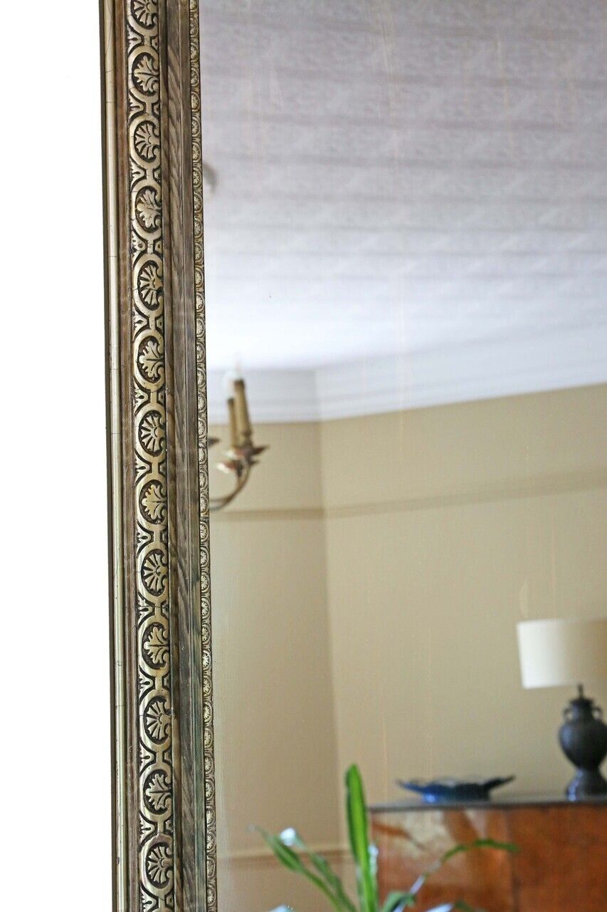 Antique Large C.1900 Gilt Overmantle Wall Mirror – High Quality Ornate Design photo 2795.0