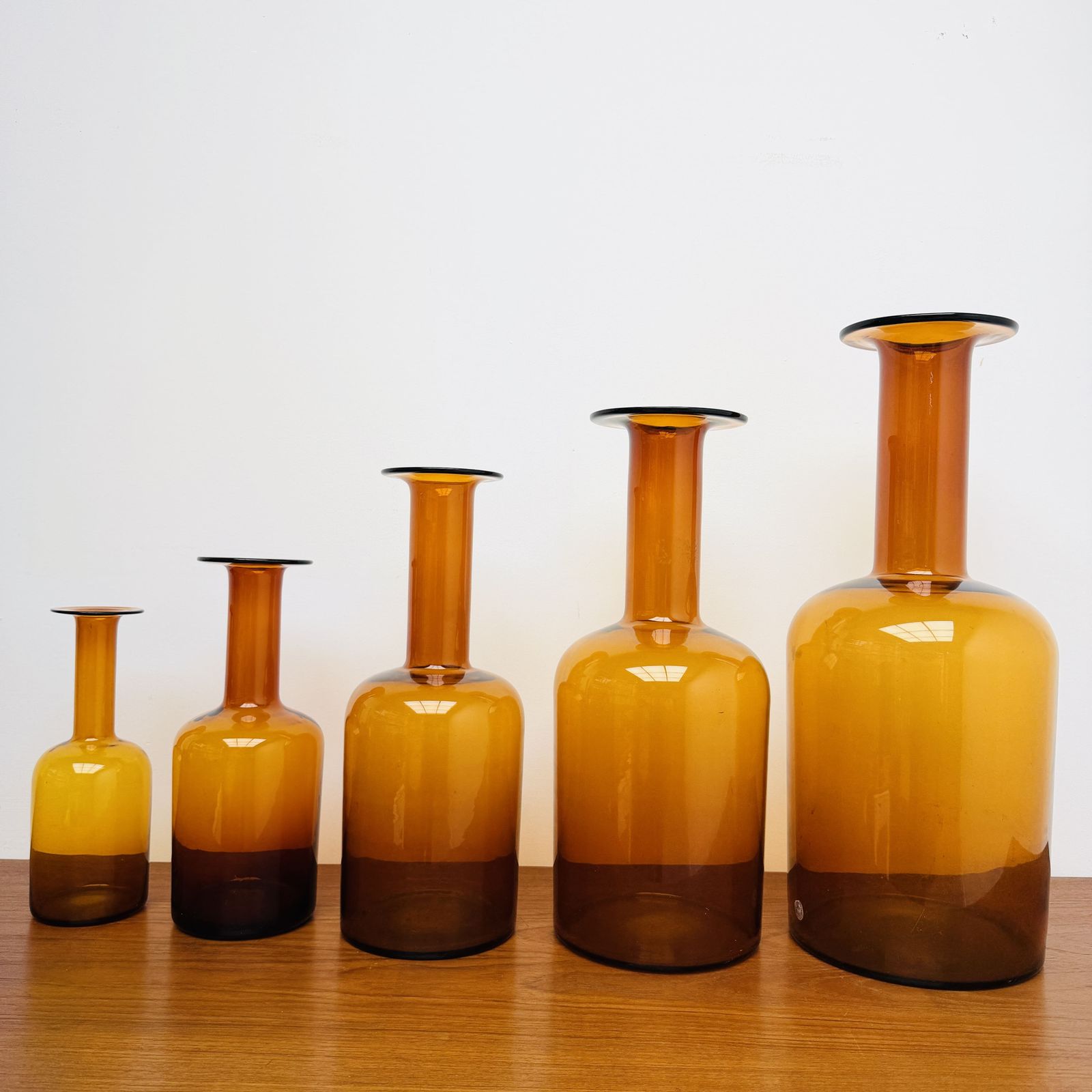 Danish “Floor Vase” Set By Otto Brauer For Holmegaard photo for sale