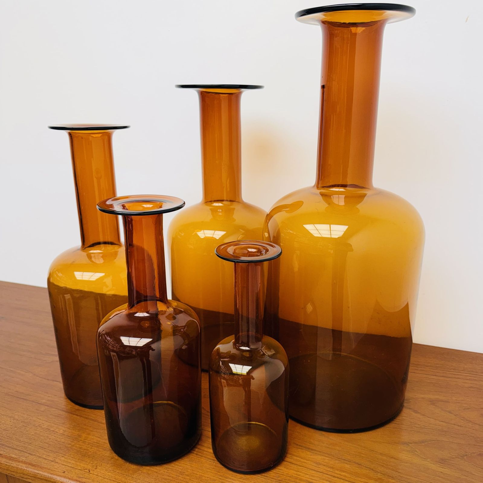 Danish “Floor Vase” Set By Otto Brauer For Holmegaard photo 1850.0