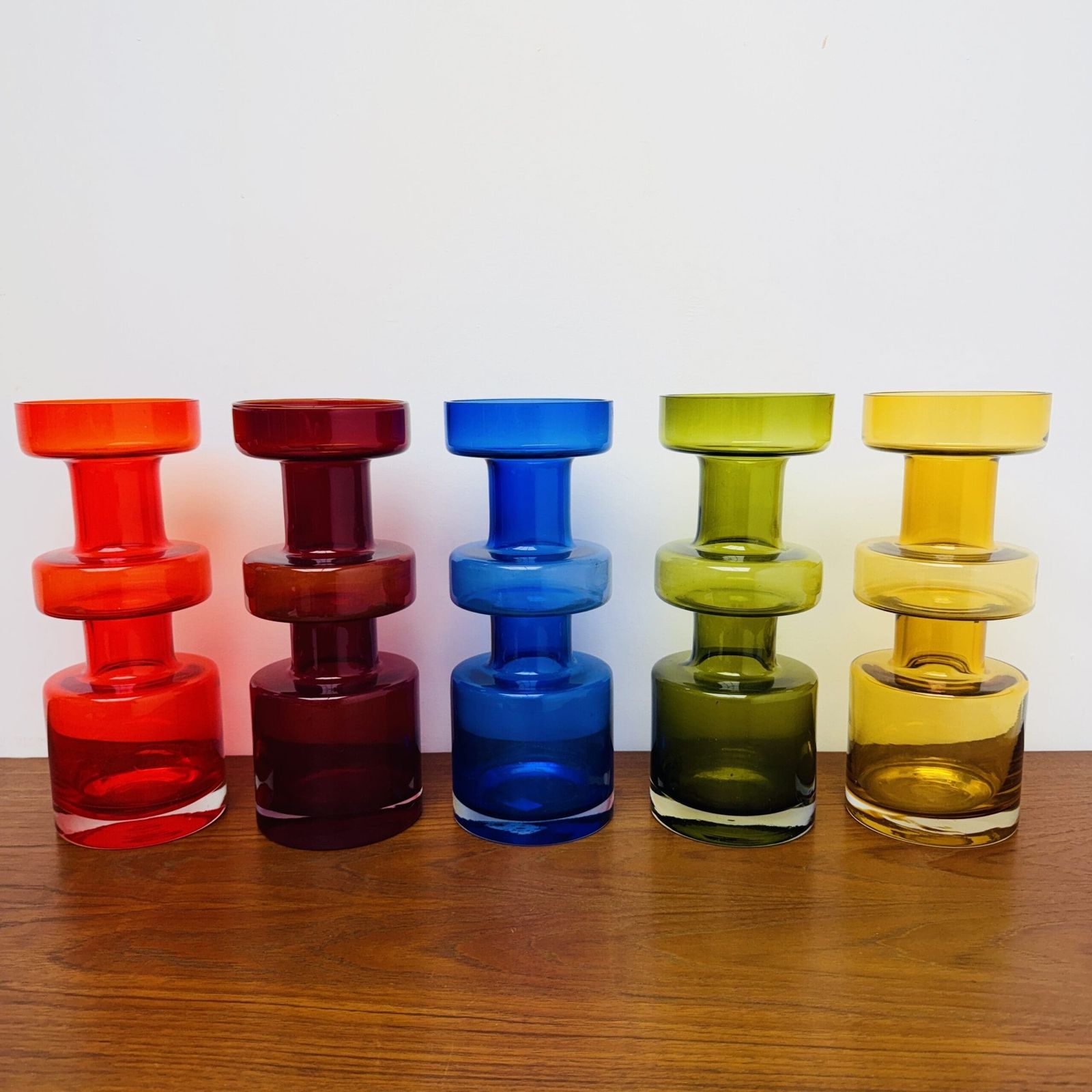 Finnish Art Glass Set By Tamara Aladin For Riihimäen Lasi Oy