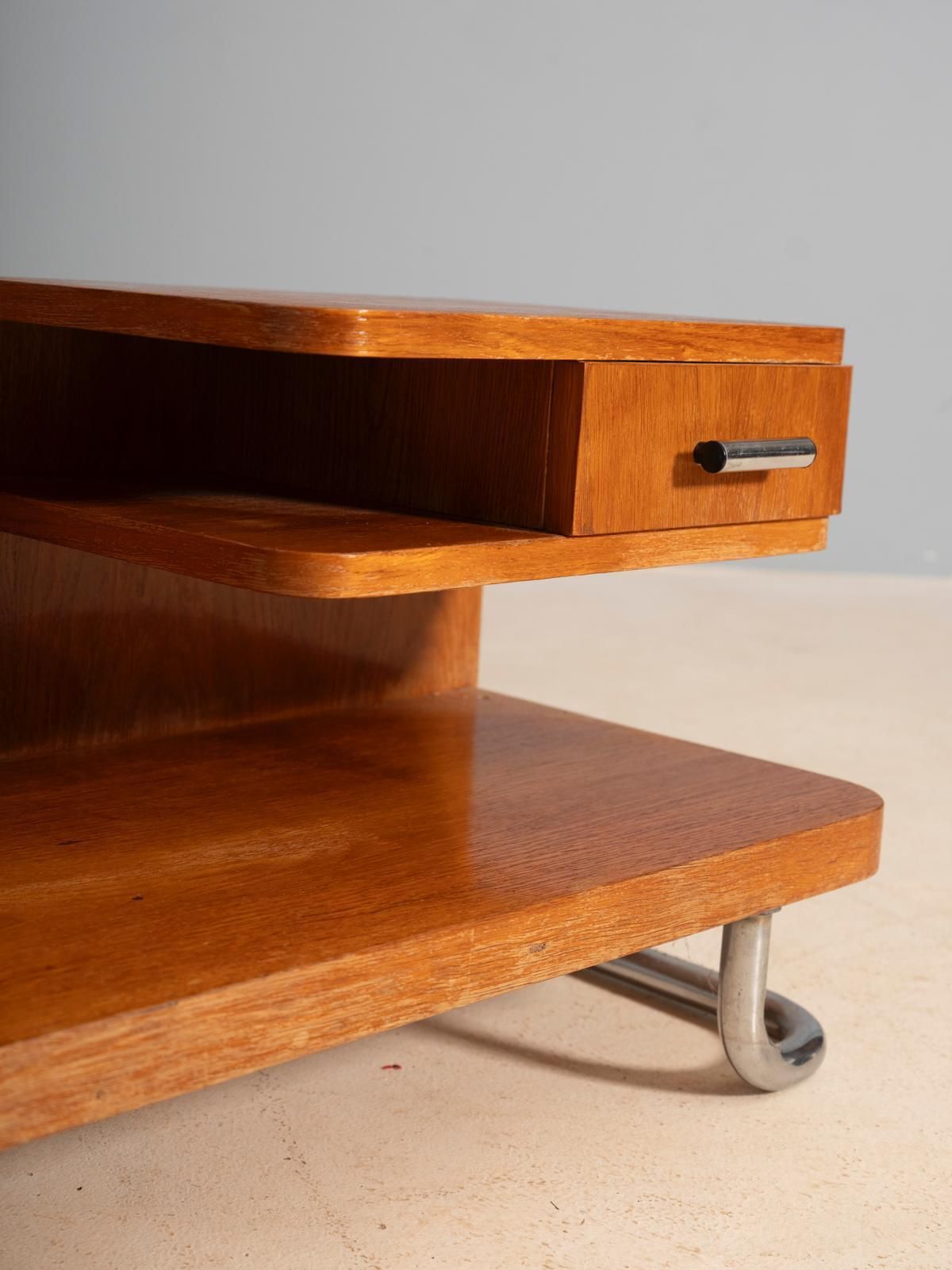 Functionalistisch Kapstokmeubel Met Spiegel, Tsjecho Slowakije, Jaren 1930 photo furniture