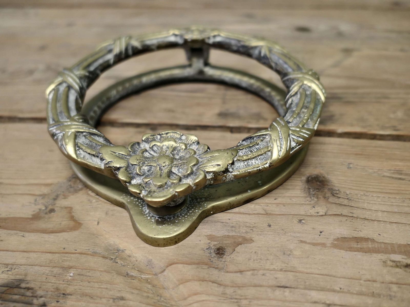 Large Heavy .Brass Ring Door Knocker photo furniture