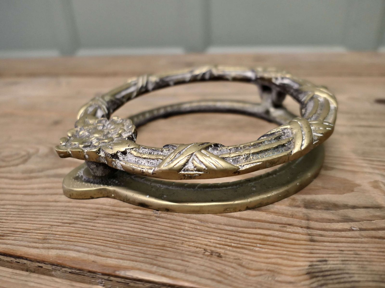 Large Heavy .Brass Ring Door Knocker photo Home Fixtures