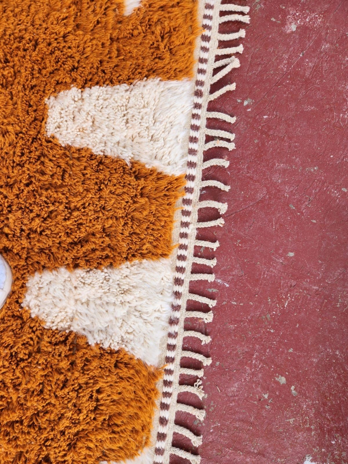 photo for sale Large Handmade Moroccan Beni Ourain Rug   300x200cm   Natural Wool Berber Carpet