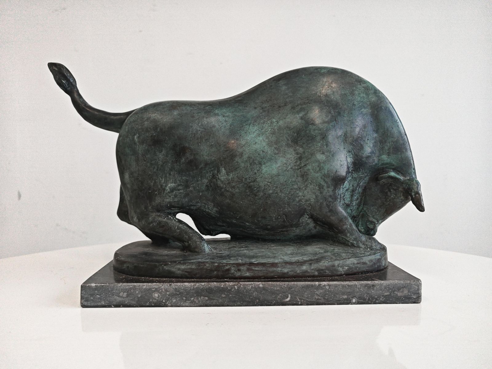 Brutalist Bronze Sulpture, "Bull" By Alfred Hrdlicka, Austria Late 20th Century photo furniture