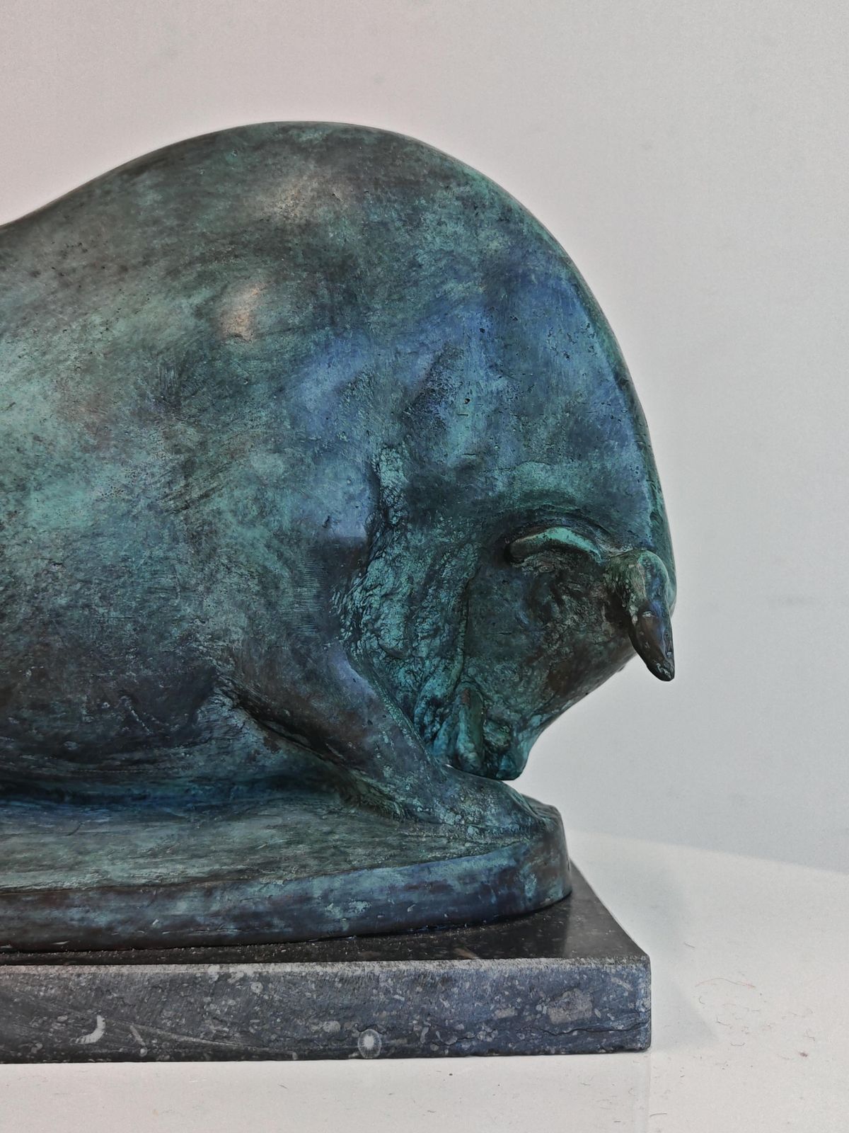 Brutalist Bronze Sulpture, "Bull" By Alfred Hrdlicka, Austria Late 20th Century photo buy
