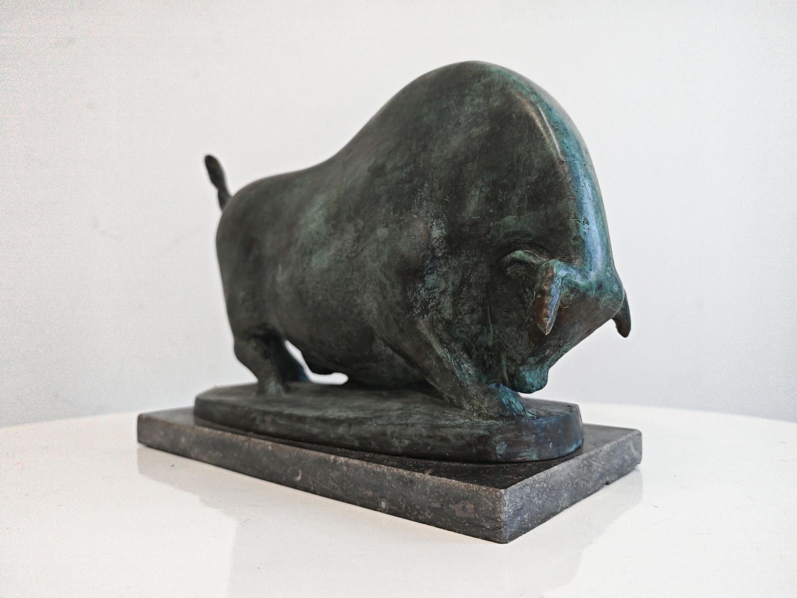 photo for sale Brutalist Bronze Sulpture, "Bull" By Alfred Hrdlicka, Austria Late 20th Century