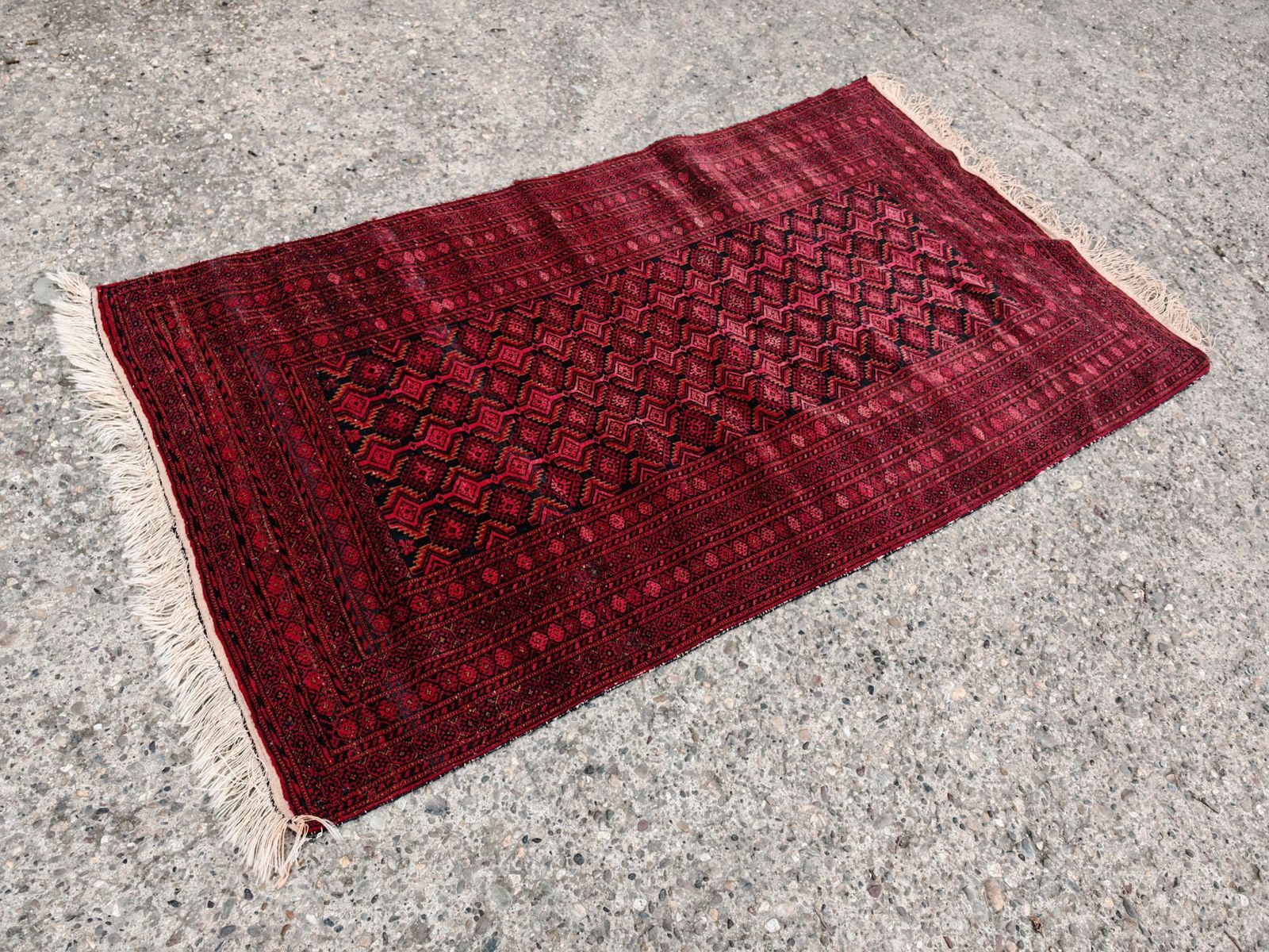 Vintage Hand Knotted Baluch Rug, Natural Dyed Wool, Afghanistan 1960s photo furniture