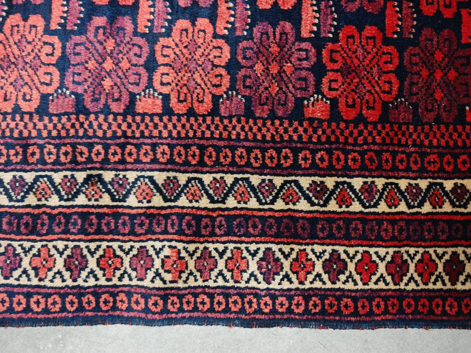 Vintage Anatolian Hand Knotted Yagcibedir Rug With Floral Pattern, Turkey 1940s photo vintage