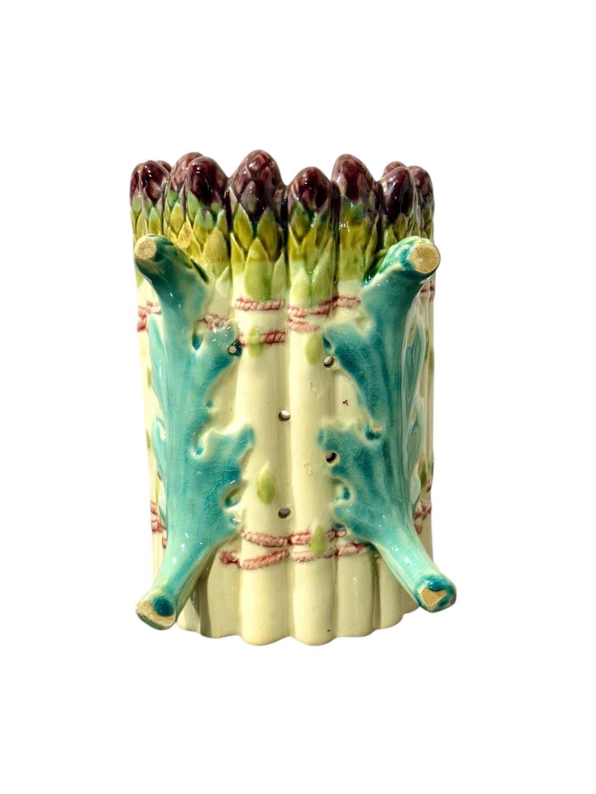photo furniture Longchamp Majolica Asparagus Server With Drip Plate, Late 19th Century