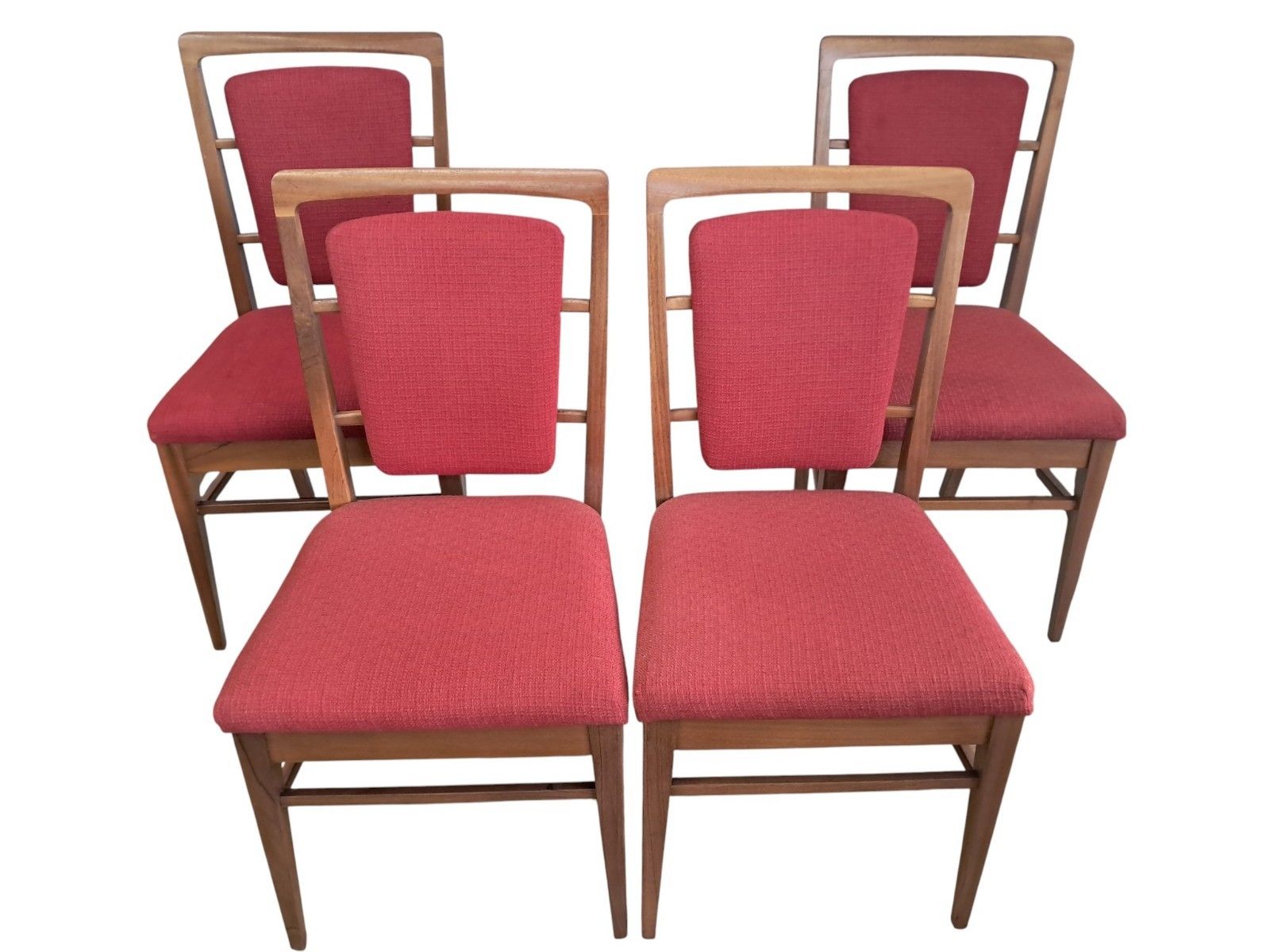 Mid Century Teak Dining Chairs Set Of 4 By Alfred Cox Vintage 1950's photo 450.0